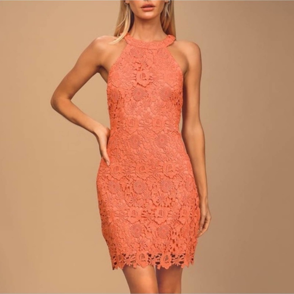 Lulus Love Poem Lace Mini Dress